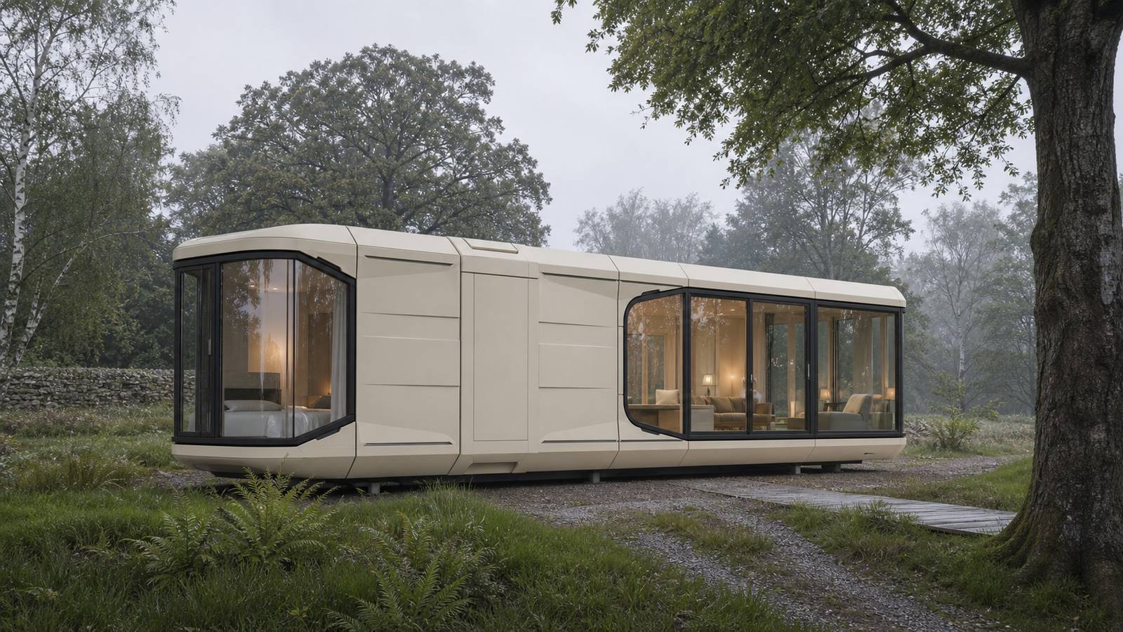 CP-WP7 model-referenced CGI in a UK woodland setting