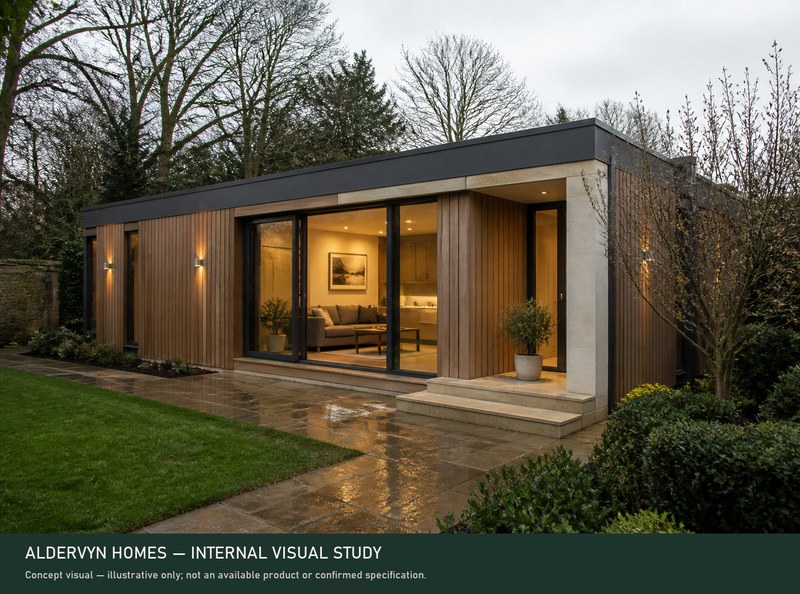 Larger contemporary home in a British landscape