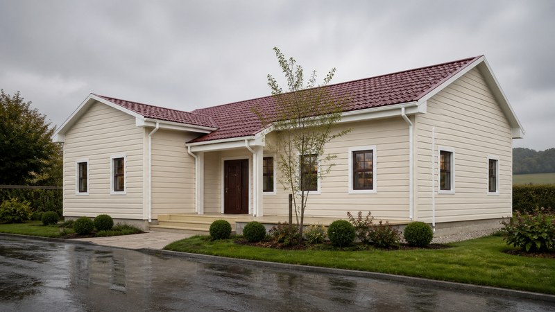 ALDERVYN Meadow home with a pitched roof and warm cladding