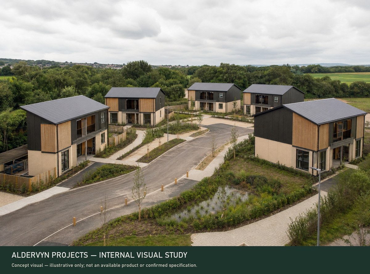 Illustrative multi-unit modular development in a UK setting